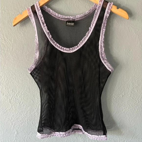 Frederick's of Hollywood Tops - Frederick’s of Hollywood | mesh | ruffle | stretch | lingerie | M